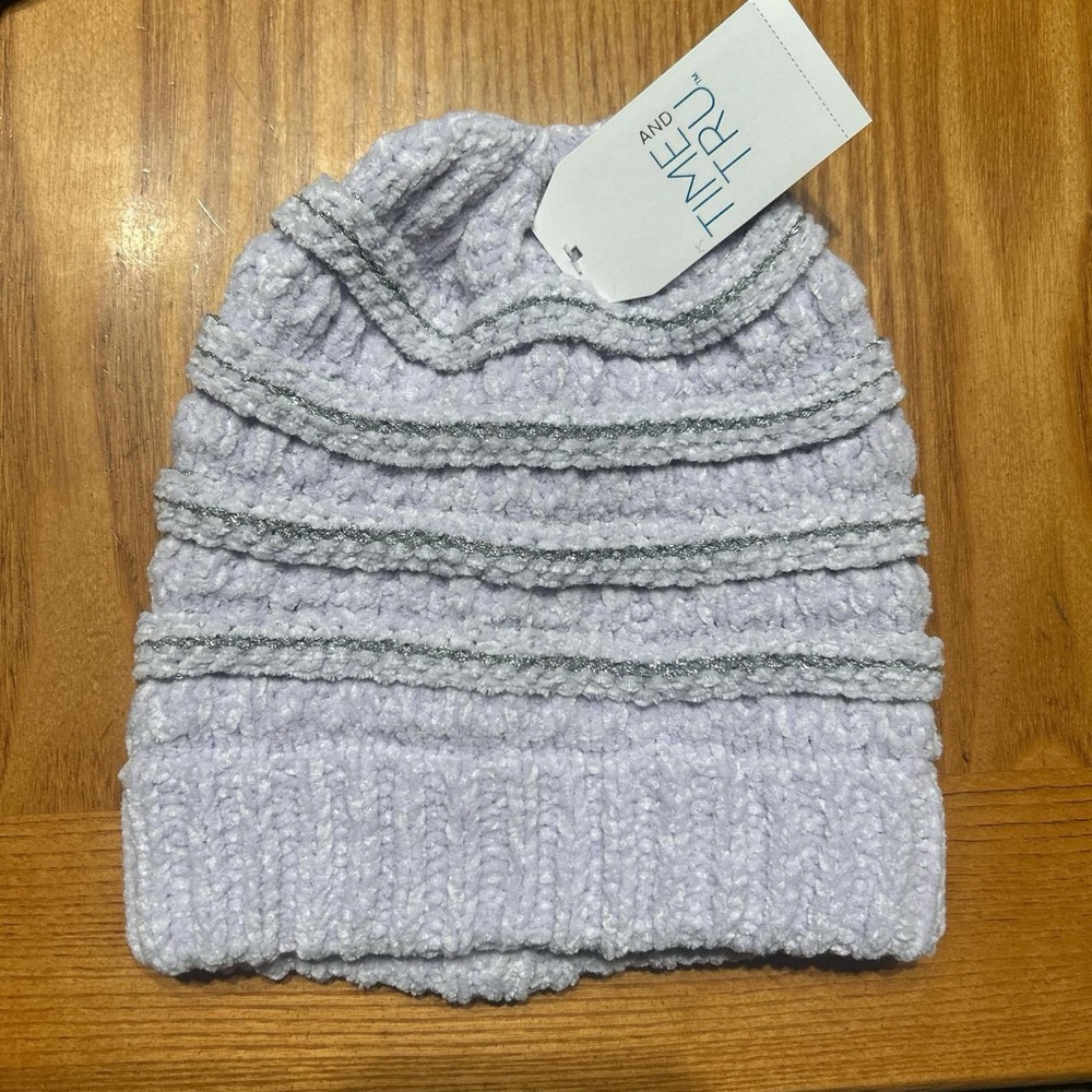 Time and Tru Kids' Light Gray Knit Hat